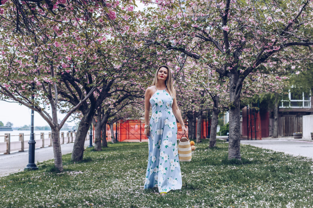 Spring scenery hotsell floral maxi dress